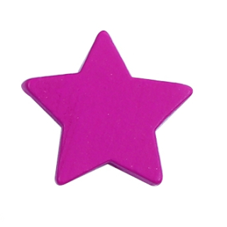 Drevená korálka - hviezdička - cca 19 mm - ružová - 1 ks
