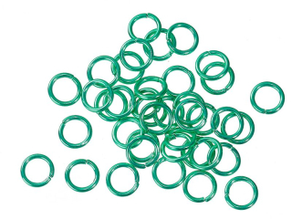 Farebné spojovacie krúžky - pr. 6mm - zelená - 10 ks