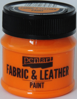 Farba na textil a kožu - pomarančová - 50 ml