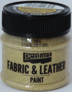 Farba na textil a kožu - glitrová - zlatá - 50 ml