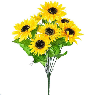Kvety - slnečnice - 40 cm - hlavička 10 cm - žltá