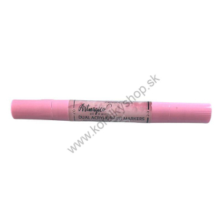 Akrylové fixy dual pen - dva hroty - baby ružová
