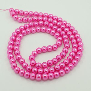 Voskované perly 4mm -ružová -10ks