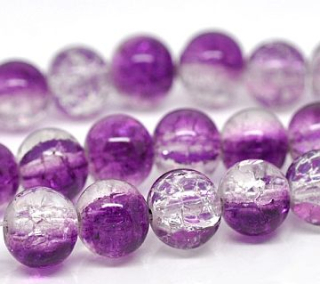 Praskačky 8 mm - fialovo-crystal - 10 ks