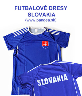 Detský futbalový dres Slovensko - modrý - 128
