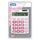 Kalkulačka MILAN 151708WBL stolová bielo-ružová