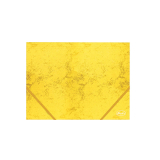 Mapa 3-klopá s gumičkou Papier Prešpán C91607 žltá
