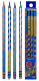 Ceruzka s gumou VYREZAVANÁ trojhranná DOMS PK2-25