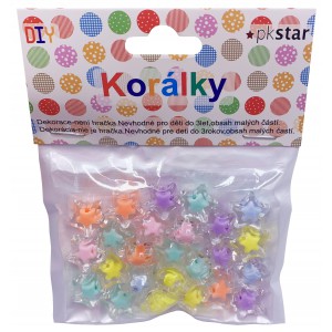 Korálky PK510-68 18mm HVIEZDY ĽAD