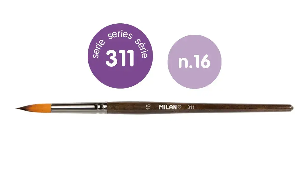 Štetec Milan 311 guľatý číslo 16