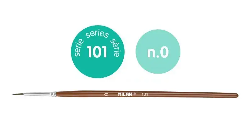 Štetec Milan 101 guľatý číslo 0.
