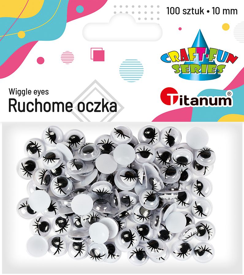 Nalepovacie oči - mihalnice čiernobiele/100ks