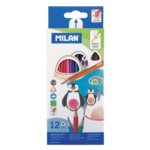 Pastelky MILAN 12 ks trojhranné 722312