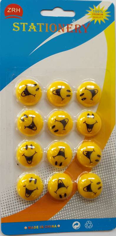 Magnetky SMILE/12ks ORANŽ. 2cm PK19-21