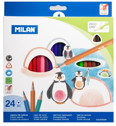 Pastelky MILAN 24 ks trojhranné