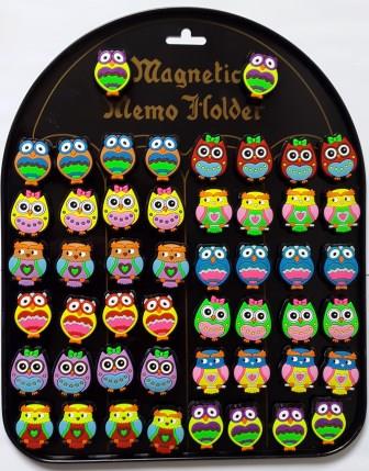 Magnetky Sova Mini 3cm pogumované PK19-52