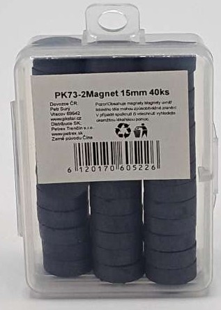 Magnet čierny 1,5cm /40ks PK73-2