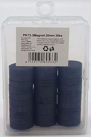 Magnet čierny 2cm /30ks PK73-3
