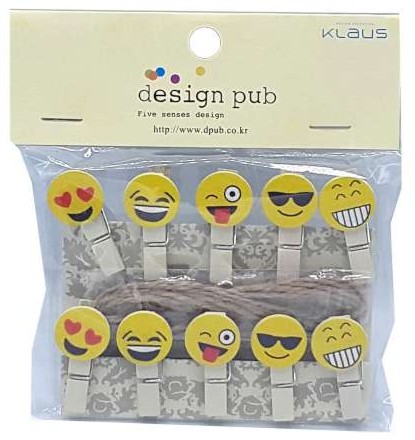 Štipec drevo/ 10ks SMILE PK590-2