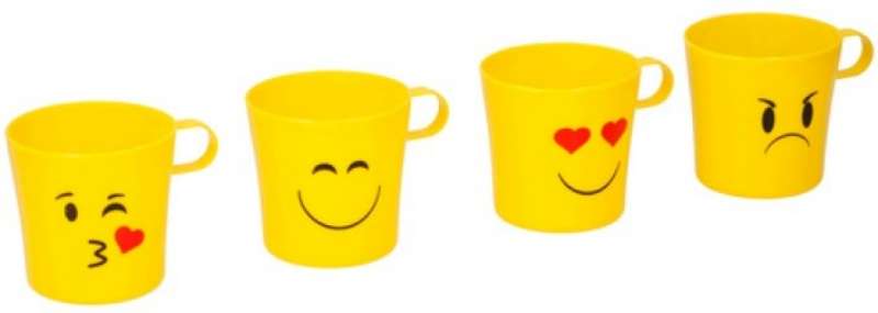 Pohárik "Smile" PVC/4ks 300ml žltý