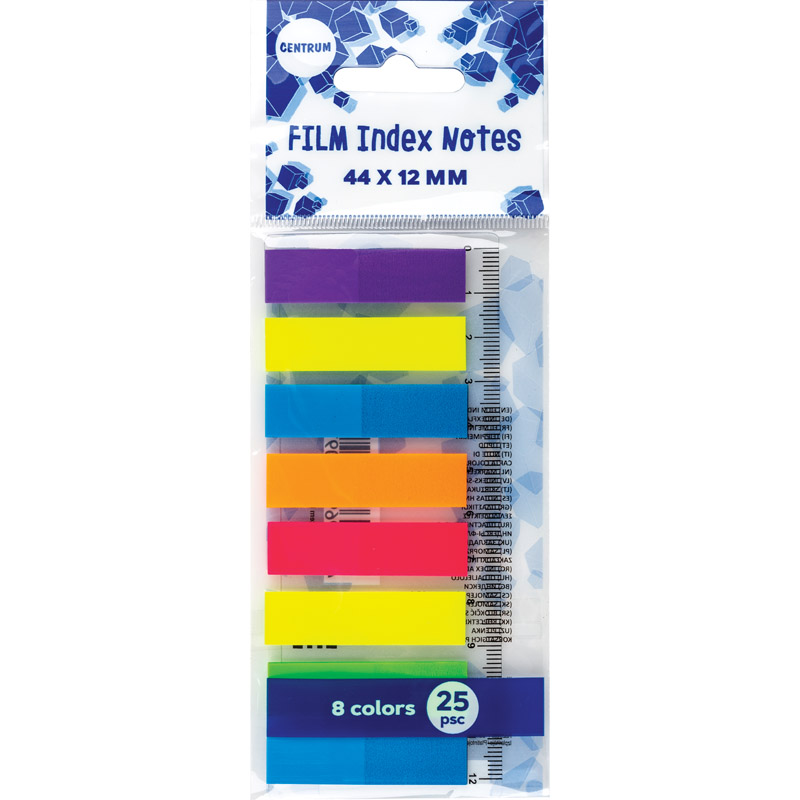 Nalepovacie lístky 12mm, 8x25ks, PVC pravítko  C87409