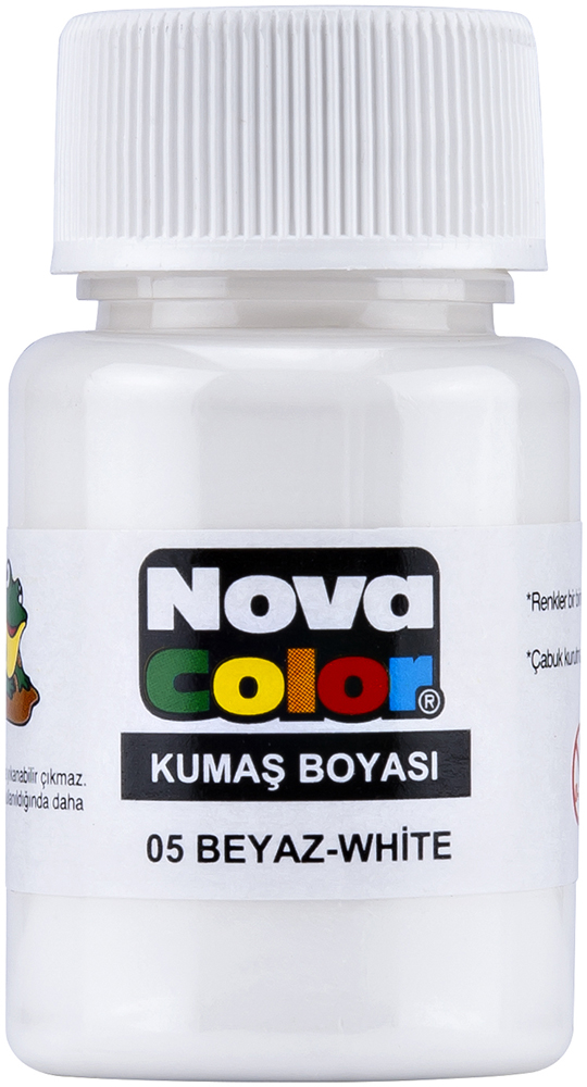 Farby na textil  30ml biela NOVA