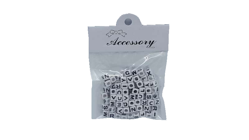 Korálky ABC biele /100ks PK600-2