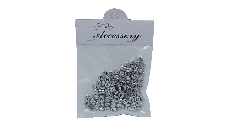 Korálky ABC strieborné /150ks PK600-1