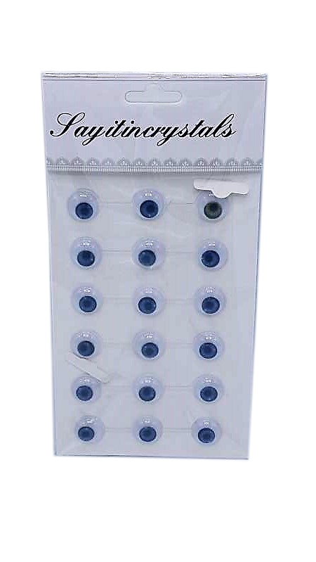 Nalepovacie oči Natural modré/18ks PK63-2