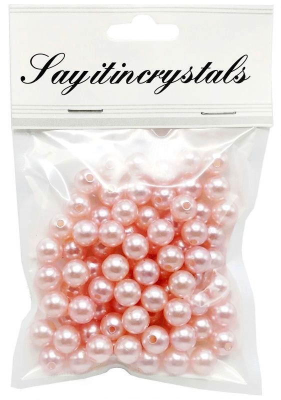 Korálky PERLY ružová 10mm /80ks PK510-6