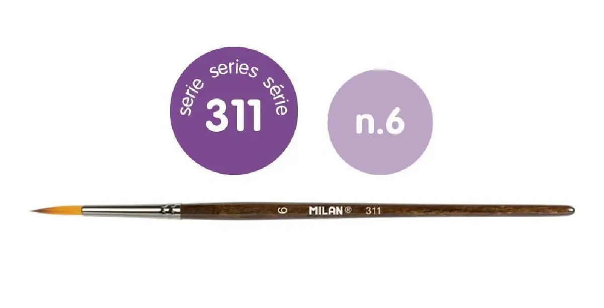 Štetec Milan 311 guľatý číslo 6.