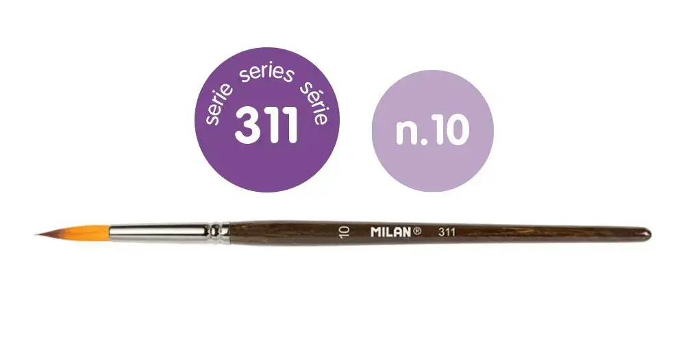 Štetec Milan 311 guľatý číslo 10.