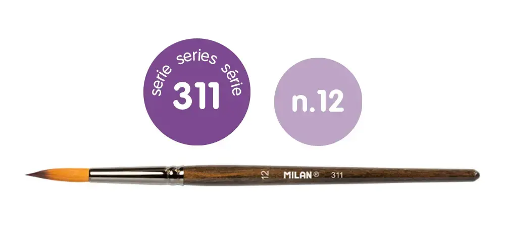 Štetec Milan 311 guľatý číslo 12.