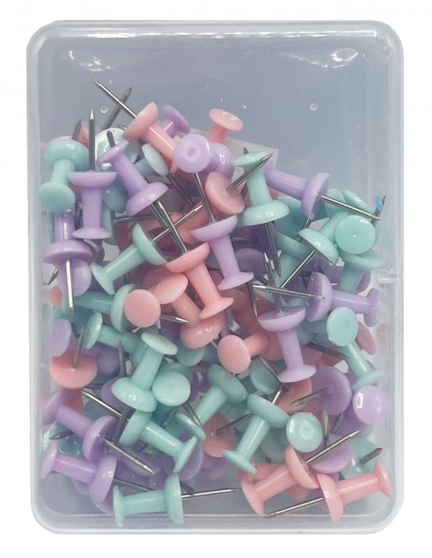 Pripínačky PUSH PIN / 100ks  PASTEL PK79-6