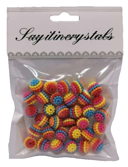 Korálky PK510-60  Farebný pásik12mm/20gr