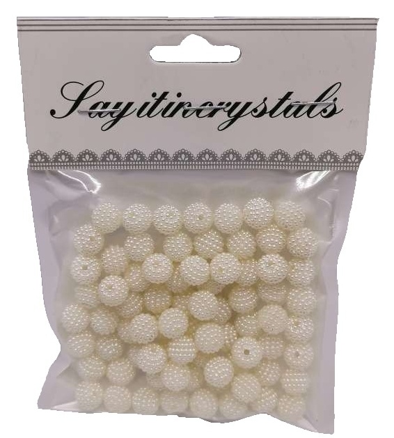 Korálky mini gul. biela 10mm/25g PK510-9