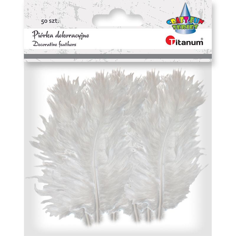 Pierka biele 9-15cm / 50ks TIT 396529