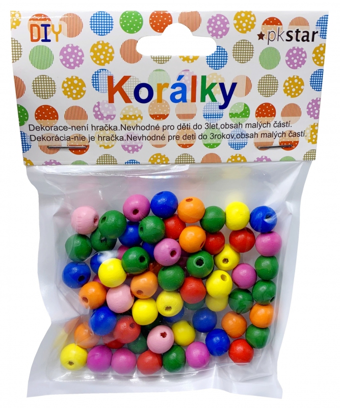 Korálky drevo PASTEL 10mm/70ks PK510-34