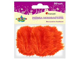 Pierka jednofarebné oranžové (283017) / 20ks