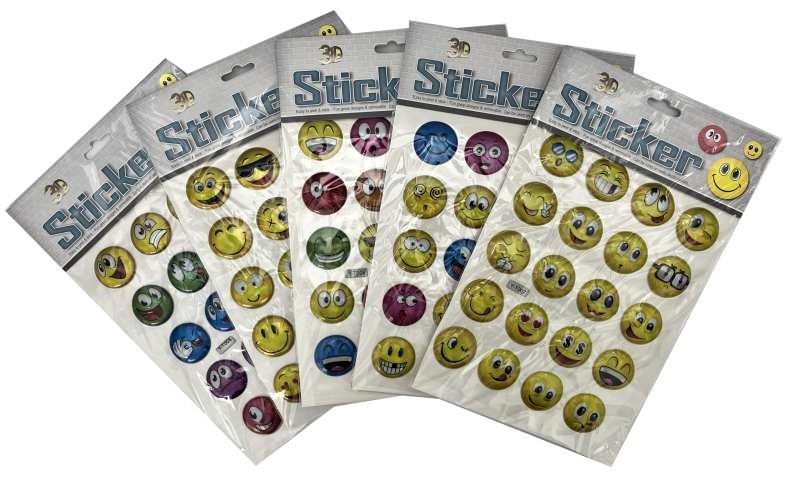 Nálepka vypuklá SMILE/20ks PK116-29