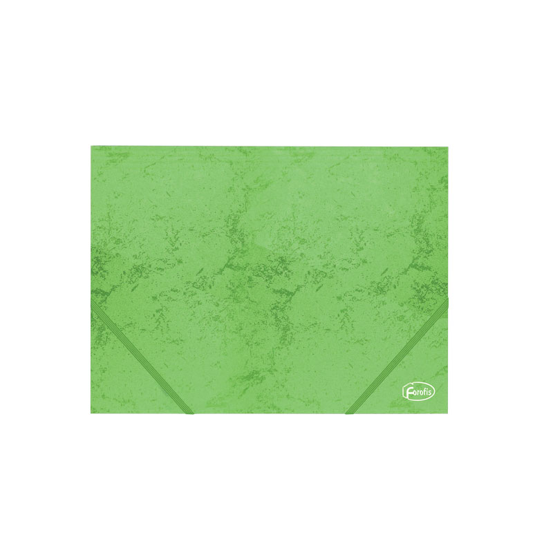 Mapa 3-klopá s gumičkou Papier Prešpán C91606 zelená