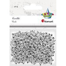 Korálky strieborné 40g 390726 TIT