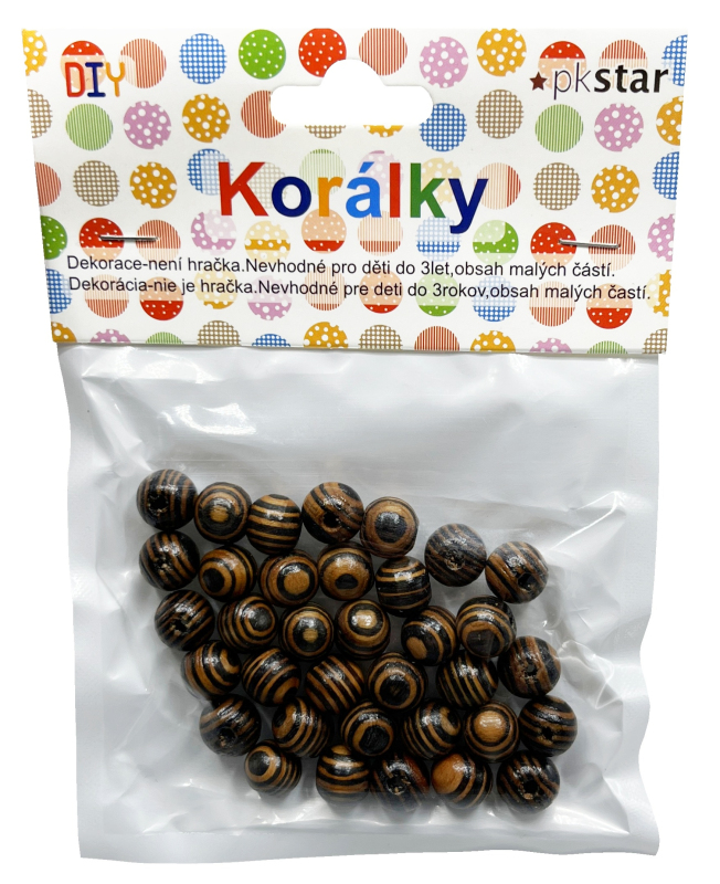 Korálky drevo mahagón PK510-94