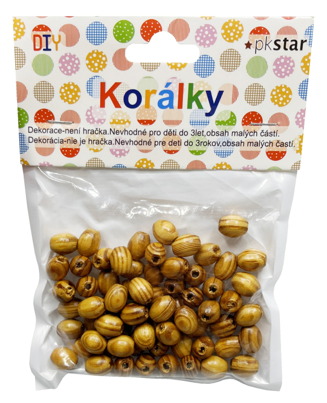 Korálky drevo ovál malé PK510-96