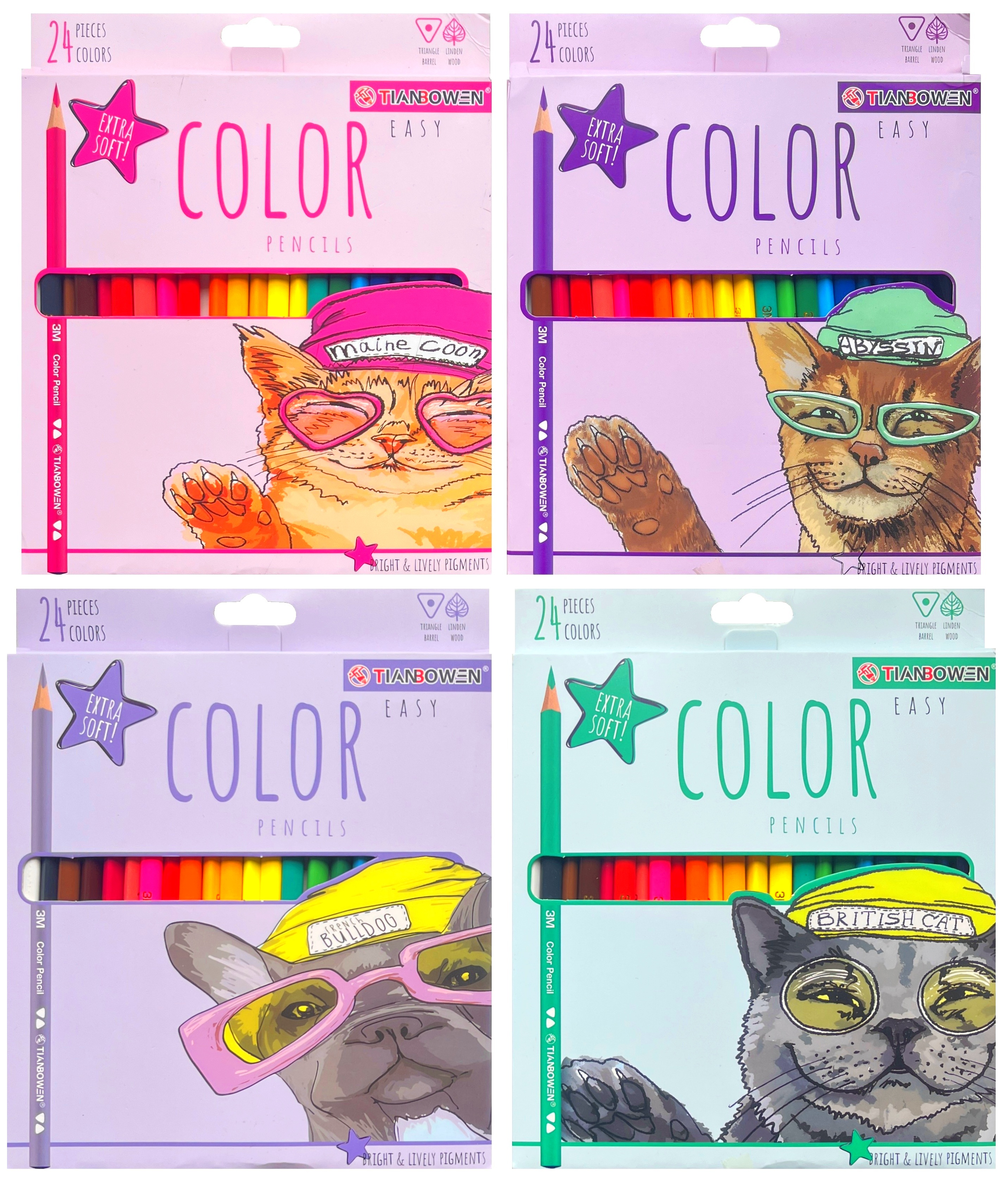 PASTELKY "MAČKY" 3-hr./24ks PK2-33