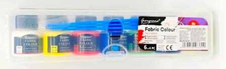 Farby na textil/6ks 25ml PK54-55
