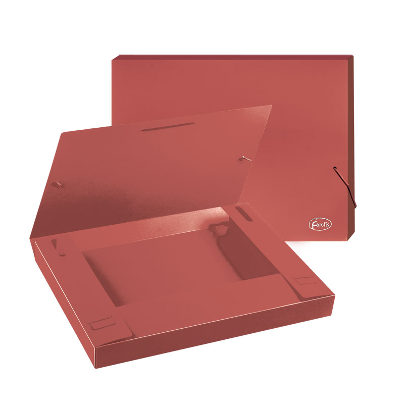Box A4 s gumičkou červený C91167