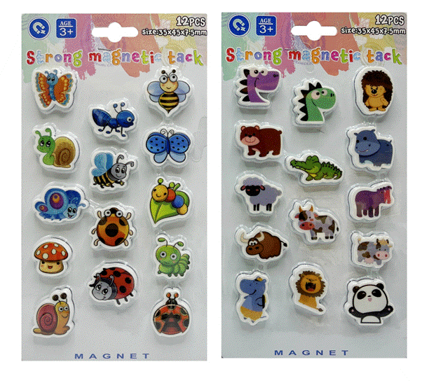 Magnetky zoo/hmyz 3-4cm /14ks PK19-71