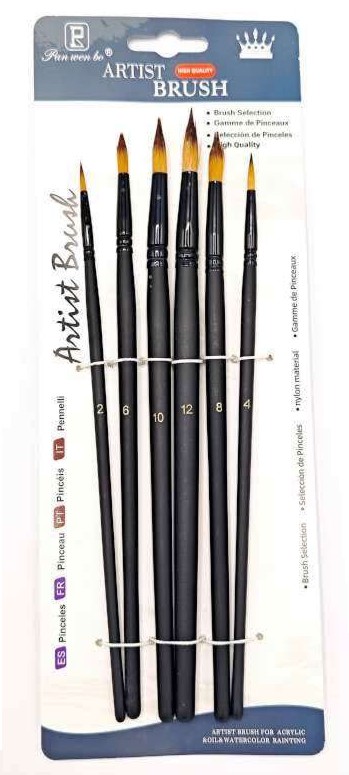 Štetec sada /6ks okrúhle PK52-43