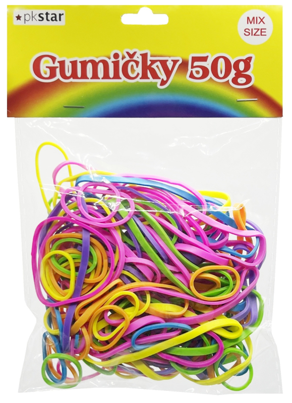 Gumičky farebné mix veľkostí /50g PK168-9